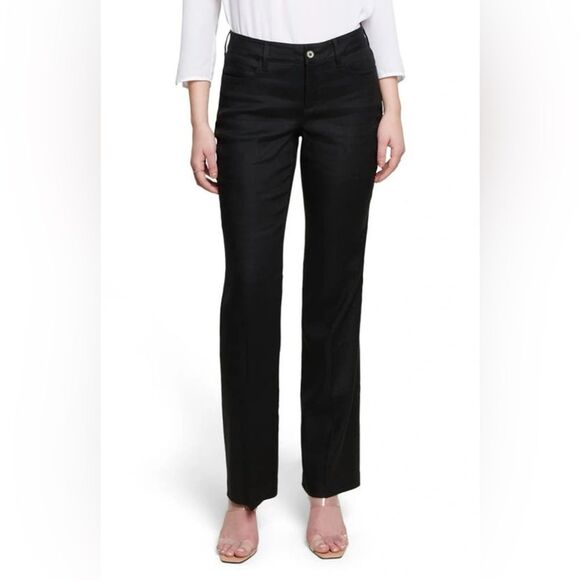 NWT NYDJ Curves 360 Wide Leg Linen Blend Pants Plus Size 28 Trouser - Picture 1 of 11